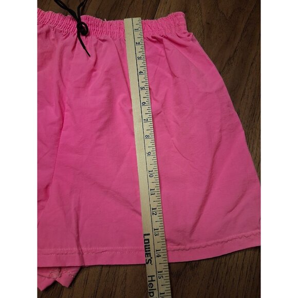Vintage 80s ADDITIONS BY RONNIE Neon Pink Nylon Shorts Womans M - Picture 5 of 8